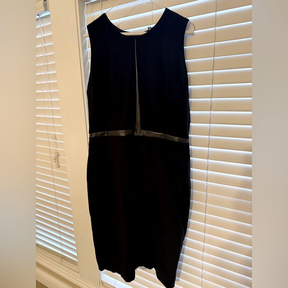 WHBM sleeveless black dress.